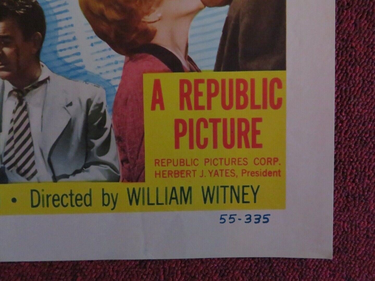 HEADLINE HUNTERS US HALF SHEET (22"x 28") POSTER ROD CAMERON 1955 Movie posters