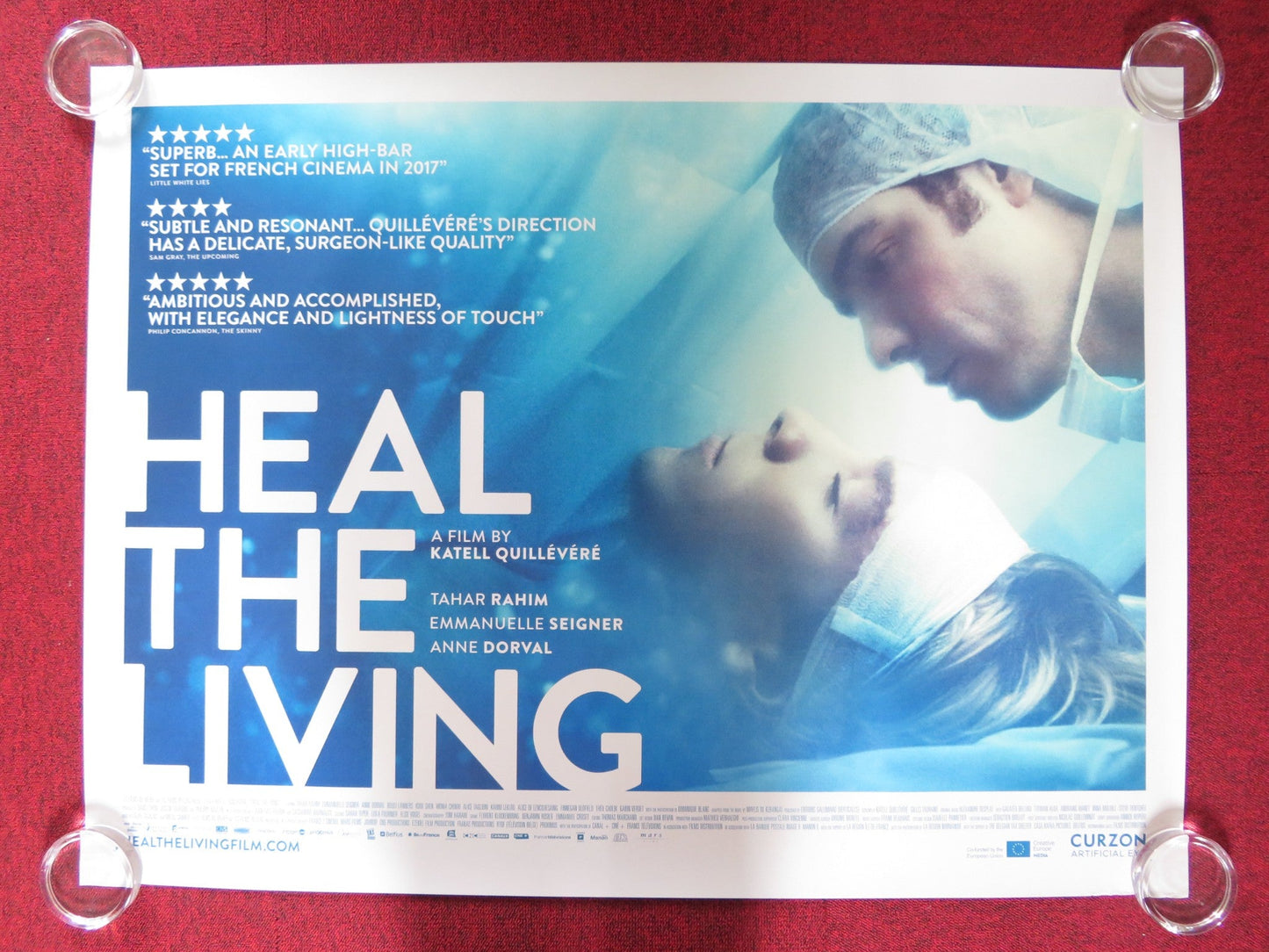 HEAL THE LIVING UK QUAD ROLLED POSTER TAHAR RAHIM EMMANUELLE SEIGNER 2016 Rendezvous Cinema Movie posters