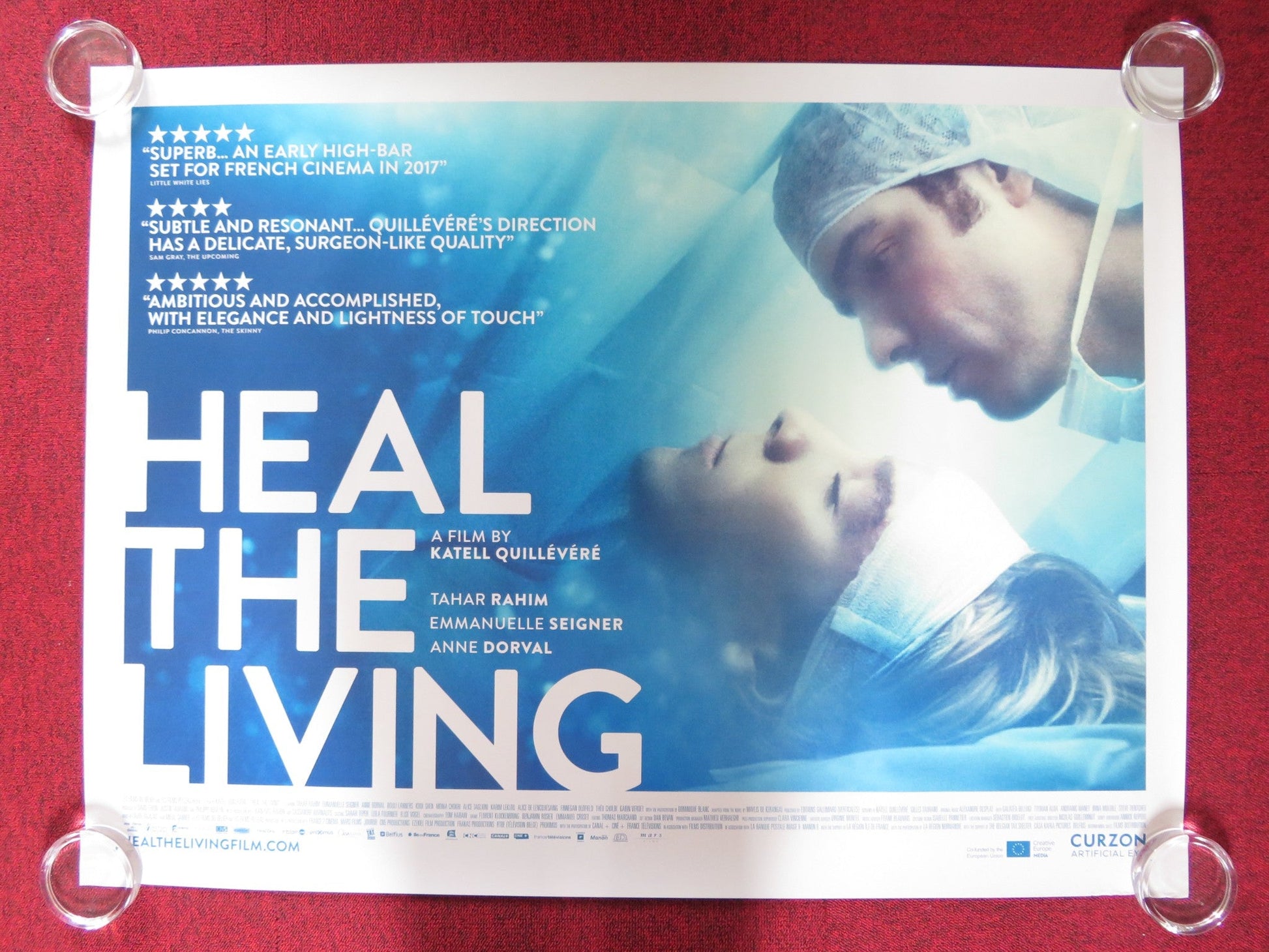 HEAL THE LIVING UK QUAD ROLLED POSTER TAHAR RAHIM EMMANUELLE SEIGNER 2016 Rendezvous Cinema Movie posters