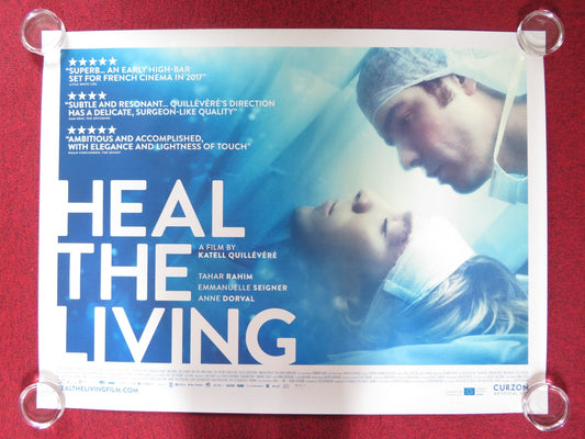 HEAL THE LIVING UK QUAD ROLLED POSTER TAHAR RAHIM EMMANUELLE SEIGNER 2016 Rendezvous Cinema Movie posters