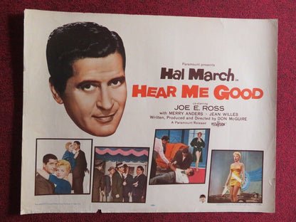 HEAR ME GOOD US HALF SHEET (22"x 28") POSTER HAL MARCH JOE E.ROSS 1957 Movie posters