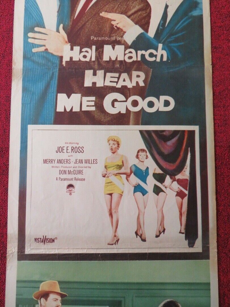 HEAR ME GOOD US INSERT (14"x 36") POSTER HAL MARCH 1957 Movie posters