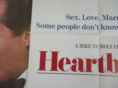 HEARTBURN BRITISH ORIGINAL QUAD POSTER NICHOLSON STREEP NICHOLS 1986 - Rendezvous Cinema