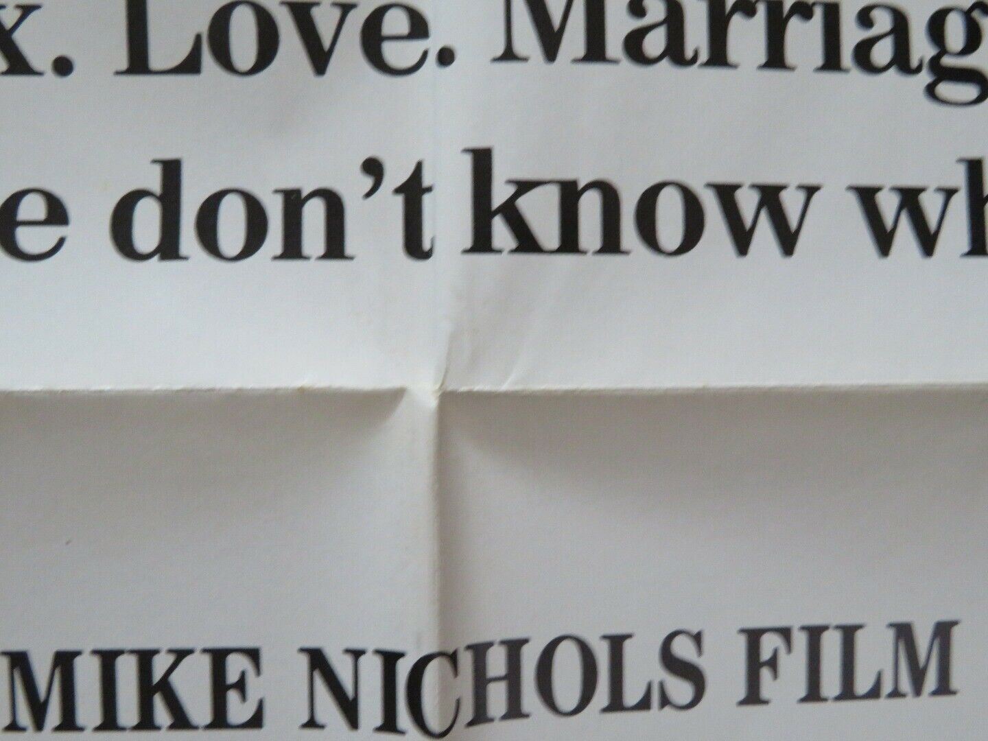 HEARTBURN FOLDED US ONE SHEET POSTER STREEP NICHOLSON 1986 Movie posters