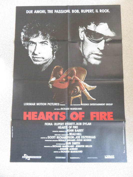 HEARTS OF FIRE ITALIAN 2 FOGLIO POSTER BOB DYLAN RUPERT EVERETT 1987 Rendezvous Cinema Movie posters