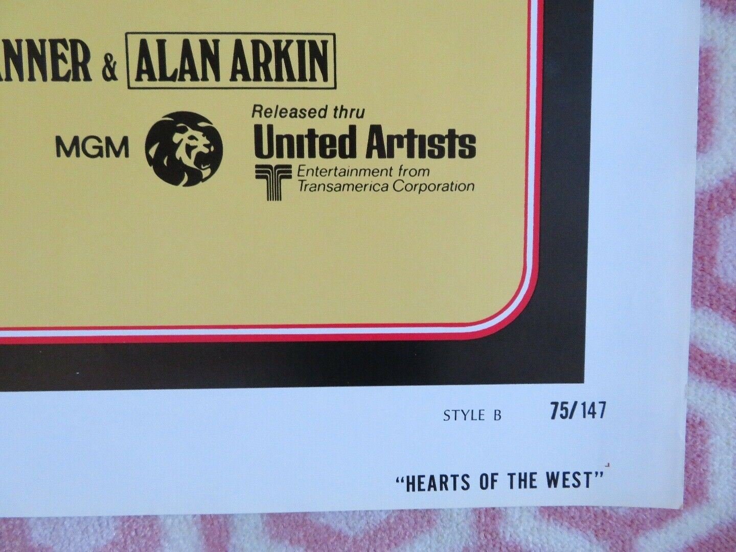 HEARTS OF THE WEST FOLDED US ONE SHEET POSTER JEFF BRIDGES ANDY GRIFFITH 1975 Movie posters