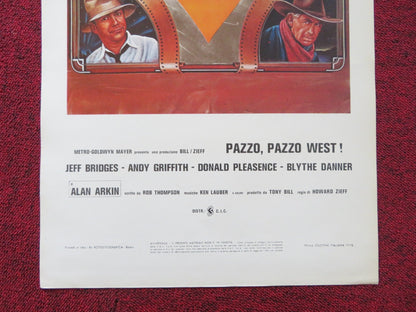 HEARTS OF THE WEST ITALIAN LOCANDINA POSTER JEFF BRIDGES DONALD PLEASENCE 1975 Rendezvous Cinema Movie posters