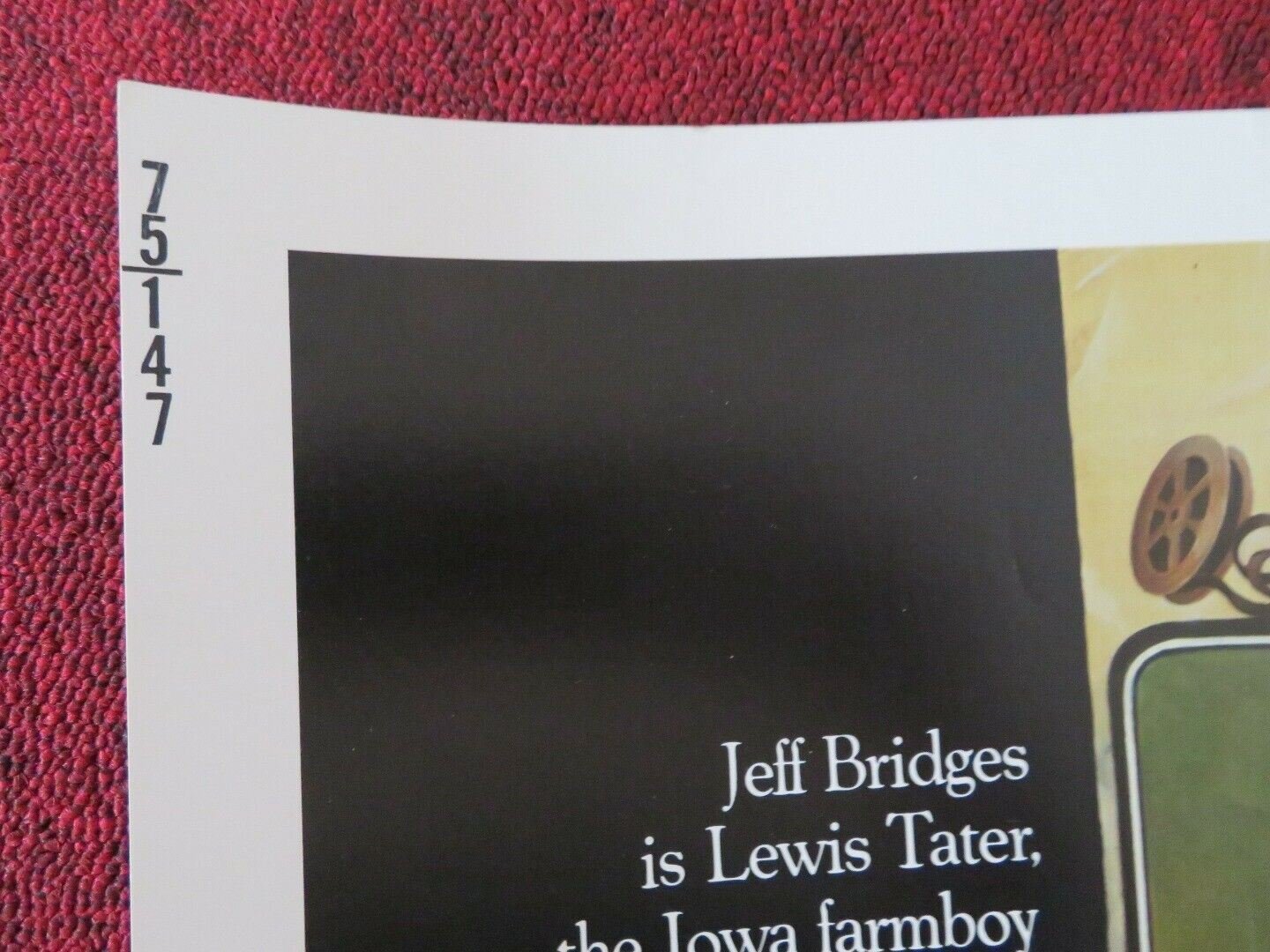 HEARTS OF THE WEST US HALF SHEET (22"x 28") POSTER JEFF BRIDGES 1975 Movie posters