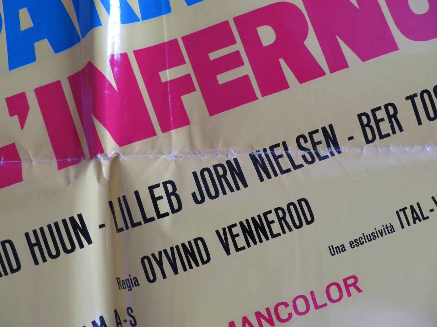 HEAVEN AND HELL - A ITALIAN FOGLIO POSTER SIGRID HUUN LILLEBJORN NILSEN 1969 Rendezvous Cinema Movie posters