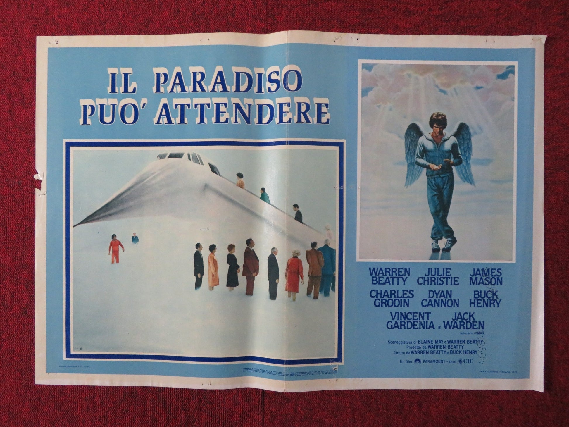 HEAVEN CAN WAIT - A ITALIAN FOTOBUSTA POSTER WARREN BEATTY JULIE CHRISTIE 1978 Rendezvous Cinema Movie posters