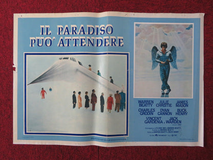HEAVEN CAN WAIT - A ITALIAN FOTOBUSTA POSTER WARREN BEATTY JULIE CHRISTIE 1978 Rendezvous Cinema Movie posters