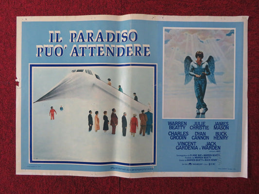 HEAVEN CAN WAIT - A ITALIAN FOTOBUSTA POSTER WARREN BEATTY JULIE CHRISTIE 1978 Rendezvous Cinema Movie posters