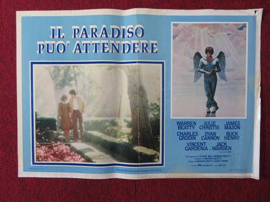 HEAVEN CAN WAIT - B ITALIAN FOTOBUSTA POSTER WARREN BEATTY JULIE CHRISTIE 1978 Rendezvous Cinema Movie posters