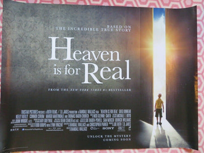 HEAVEN IS FOR REAL QUAD (30"x 40") ROLLED POSTER GREG KINNEAR KELLY REILLY 2014 Rendezvous Cinema Movie posters