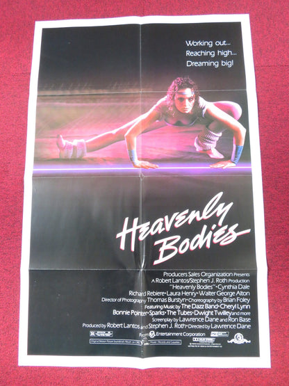HEAVENLY BODIES FOLDED US ONE SHEET POSTER CYNTHIA DALE RICHARD REBIERE 1984 Rendezvous Cinema Movie posters