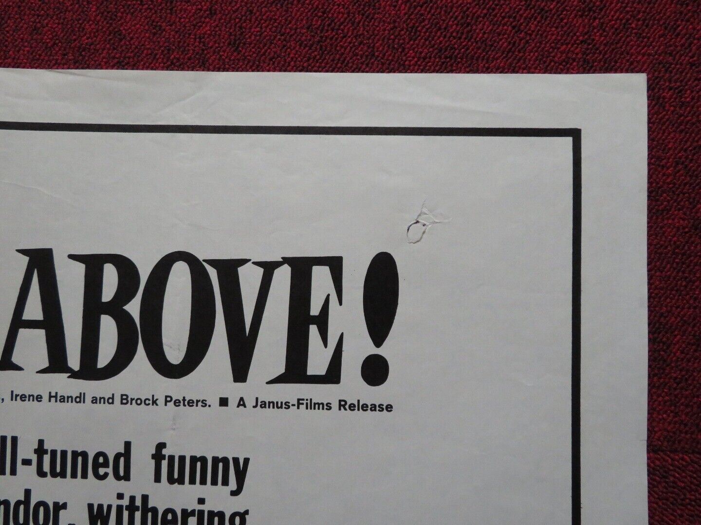 HEAVENS ABOVE FOLDED US ONE SHEET POSTER PETER SELLERS CECIL PARKER 1963 Movie posters