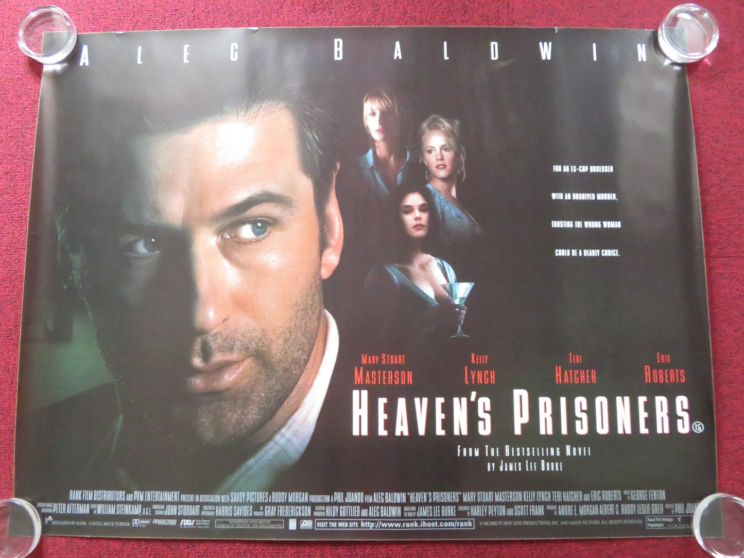 HEAVEN'S PRISONERS UK QUAD (30"x 40") ROLLED POSTER ALEC BALDWIN K LYNCH 1996 Rendezvous Cinema Movie posters