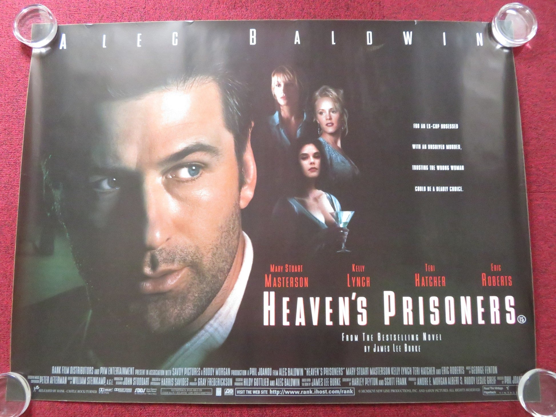 HEAVEN'S PRISONERS UK QUAD (30"x 40") ROLLED POSTER ALEC BALDWIN K LYNCH 1996 Rendezvous Cinema Movie posters