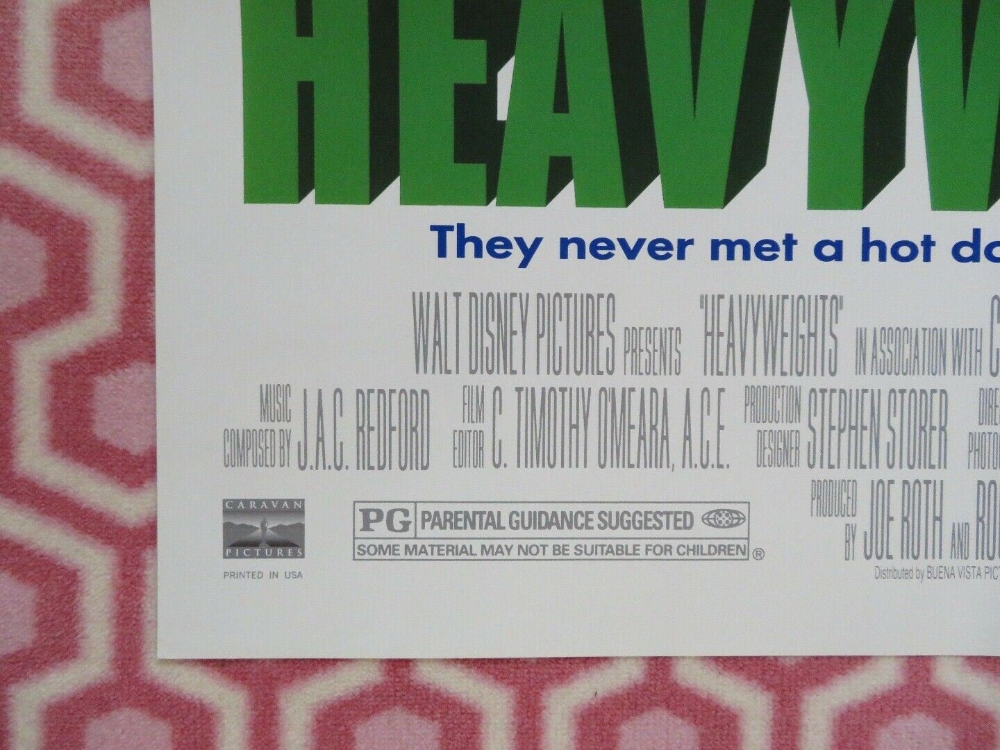 HEAVY WEIGHTS ONE SHEET FOLDED POSTER DISNEY 1995 - Rendezvous Cinema