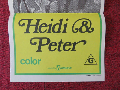 HEIDI AND PETER FOLDED AUSTRALIAN DAYBILL POSTER HEINRICH GRETLER 1955 - Rendezvous Cinema