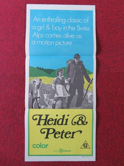 HEIDI AND PETER FOLDED AUSTRALIAN DAYBILL POSTER HEINRICH GRETLER 1955 - Rendezvous Cinema