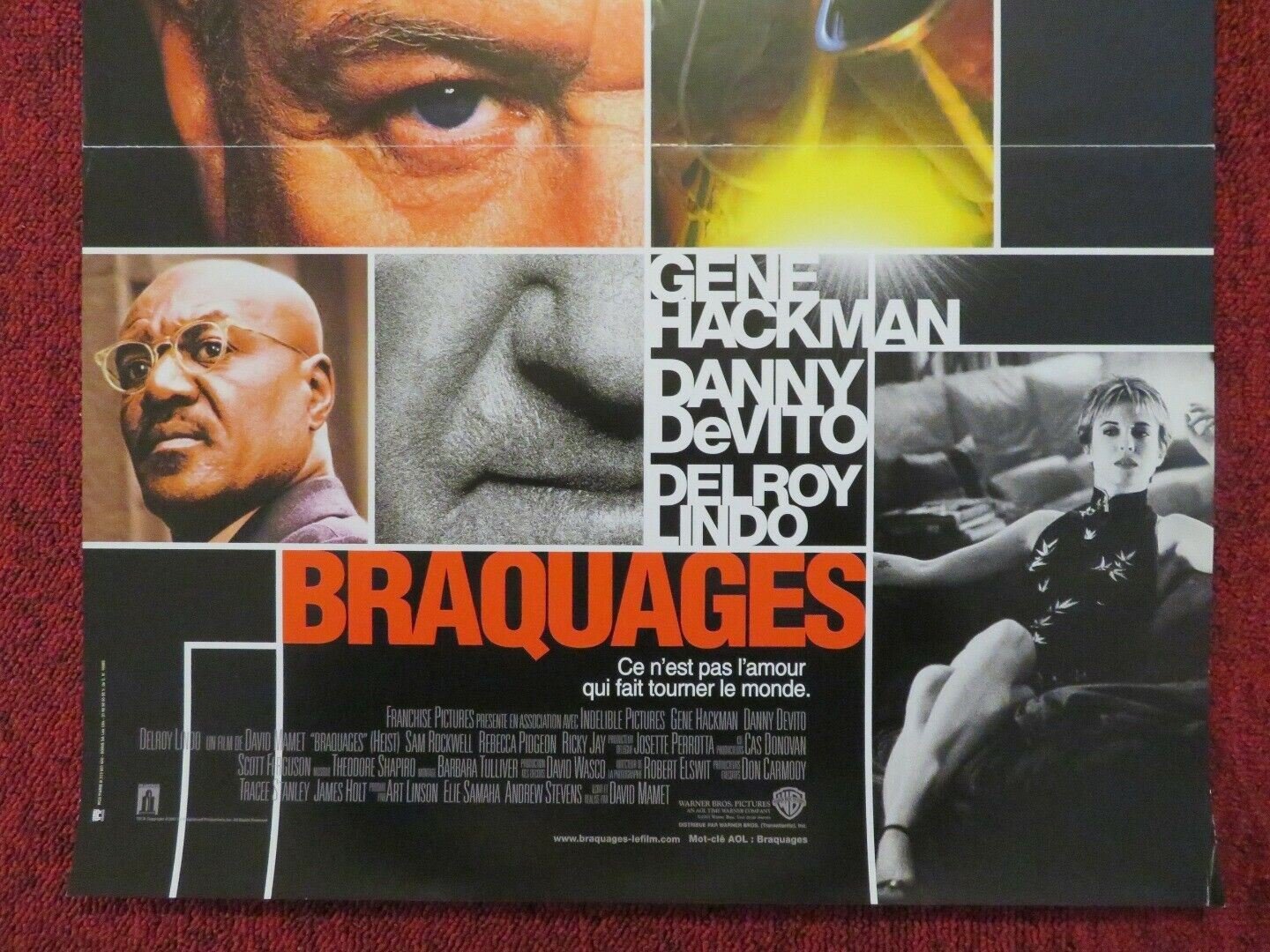 HEIST FRENCH (15"x 21") POSTER GENE HACKMAN DANNY DEVITO 2001 Movie posters