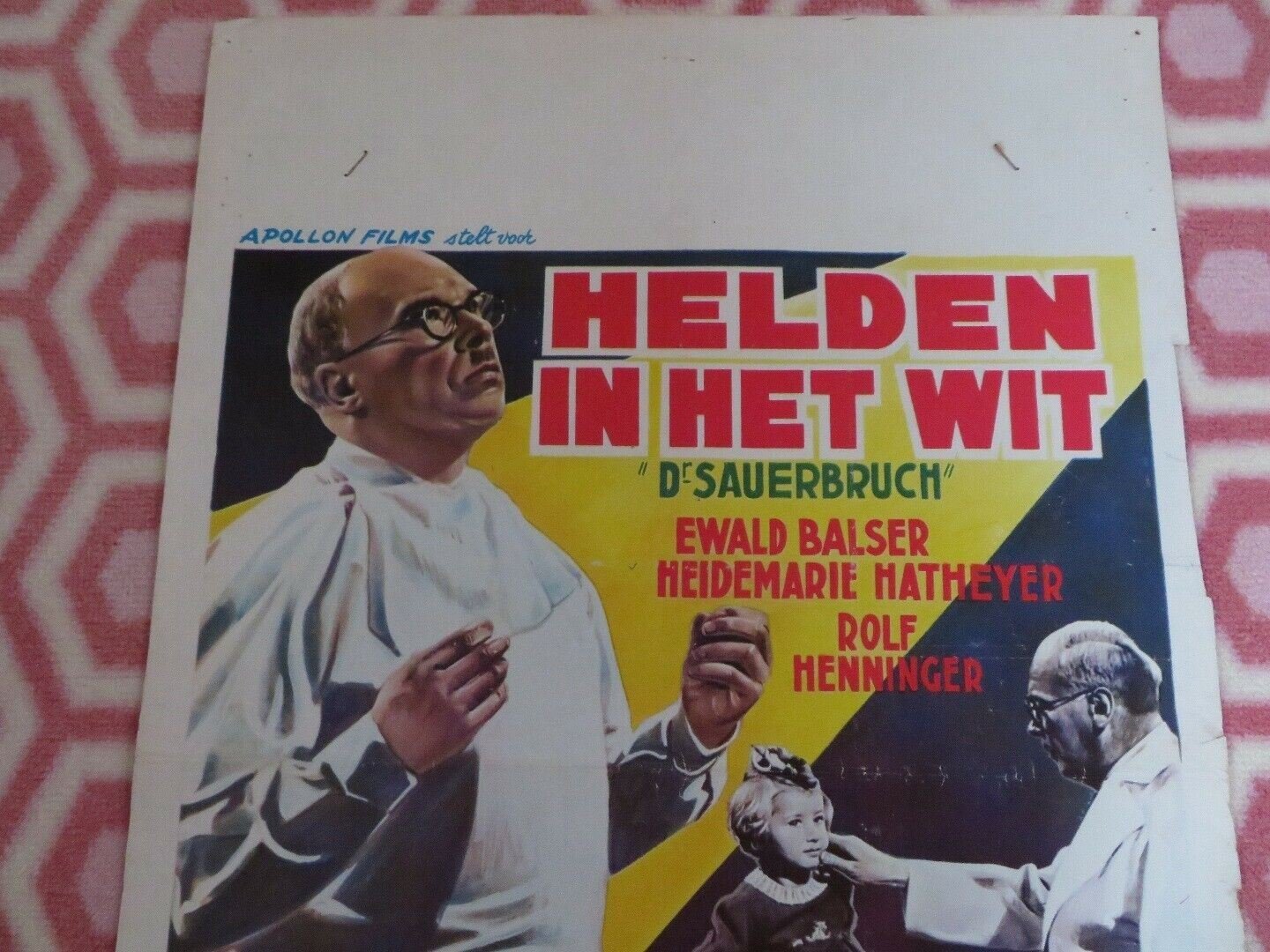 HELDEN IN HET WIT / The Life of Surgeon Sauerbruch BELGIUM (21.5"x 14") POSTER Movie posters