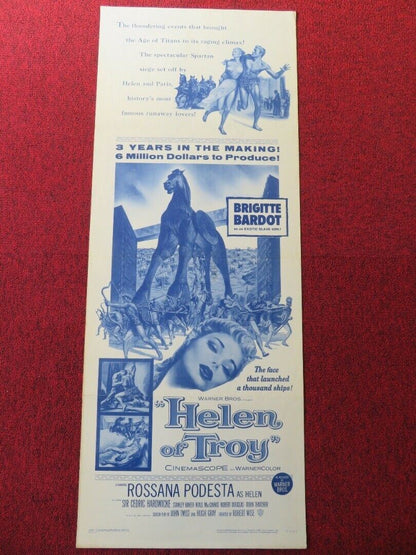 HELEN OF TROY US INSERT (14"x 36") POSTER ROSSANA PODESTA 1959 Movie posters