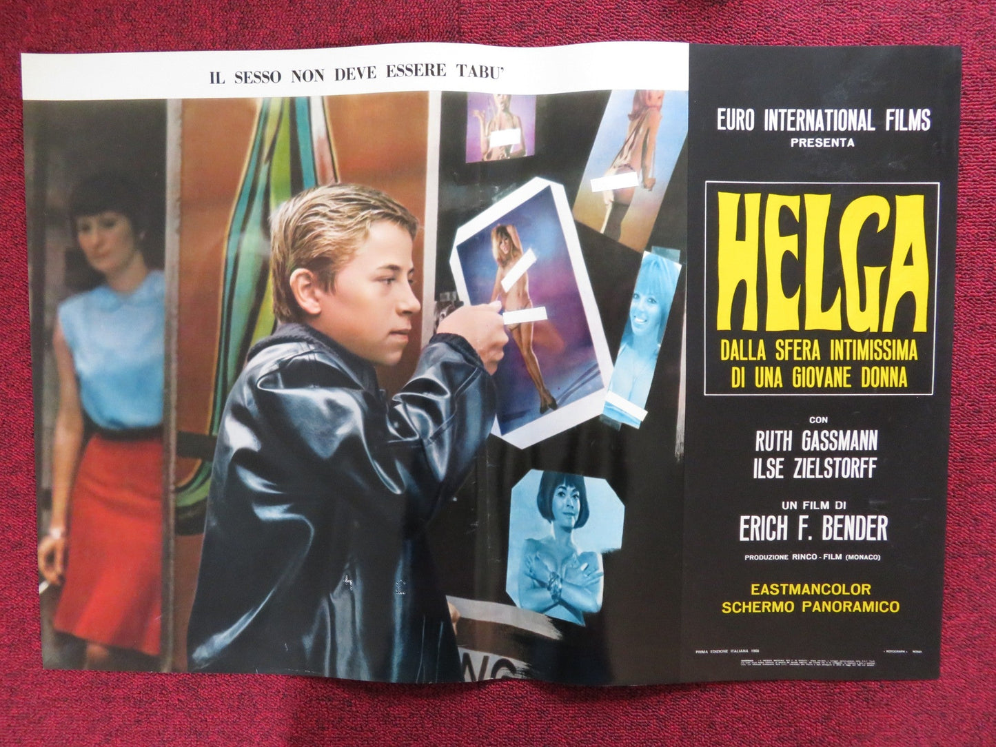HELGA - D ITALIAN FOTOBUSTA POSTER RUTH GASSMAN ILSE ZIELSTORFF 1968 Rendezvous Cinema Movie posters