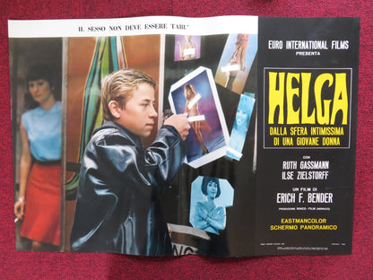 HELGA - D ITALIAN FOTOBUSTA POSTER RUTH GASSMAN ILSE ZIELSTORFF 1968 Rendezvous Cinema Movie posters