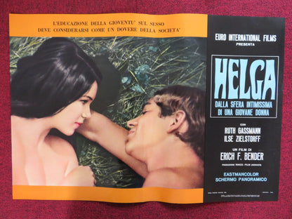 HELGA - E ITALIAN FOTOBUSTA POSTER RUTH GASSMAN ILSE ZIELSTORFF 1968 Rendezvous Cinema Movie posters