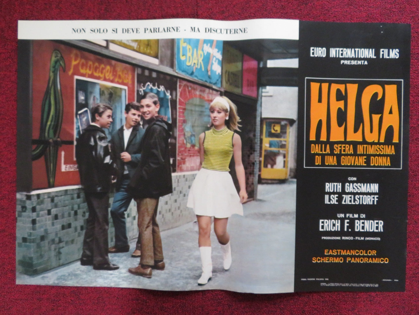 HELGA - F ITALIAN FOTOBUSTA POSTER RUTH GASSMAN ILSE ZIELSTORFF 1968 Rendezvous Cinema Movie posters