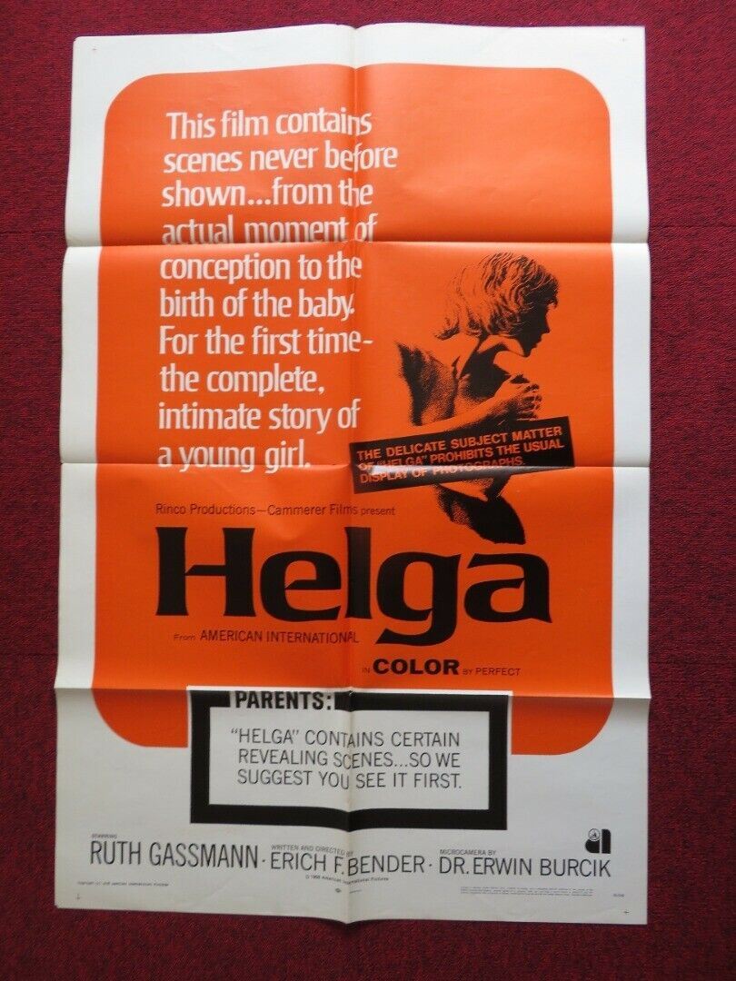HELGA US ONE SHEET POSTER RUTH GASSMAN EBERHARD MONDRY 1968 Movie posters