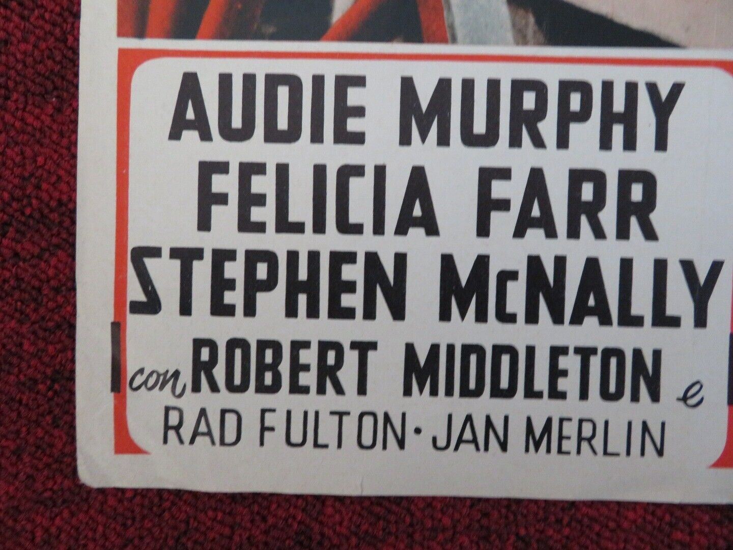 HELL BENT FOR LEATHER / DUELLO TRA LE ROCCE - A ITALIAN FOTOBUSTA POSTER 1960 Movie posters