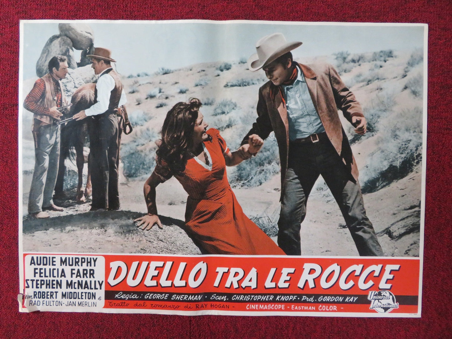 HELL BENT FOR LEATHER / DUELLO TRA LE ROCCE - C ITALIAN FOTOBUSTA POSTER 1969 Rendezvous Cinema Movie posters