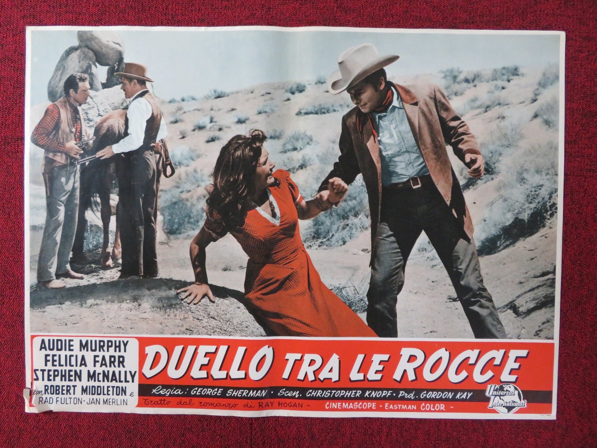 HELL BENT FOR LEATHER / DUELLO TRA LE ROCCE - C ITALIAN FOTOBUSTA POSTER 1969 Rendezvous Cinema Movie posters