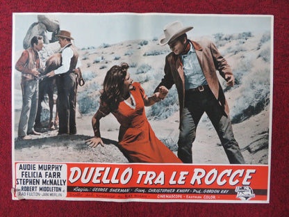HELL BENT FOR LEATHER / DUELLO TRA LE ROCCE - C ITALIAN FOTOBUSTA POSTER 1969 Rendezvous Cinema Movie posters
