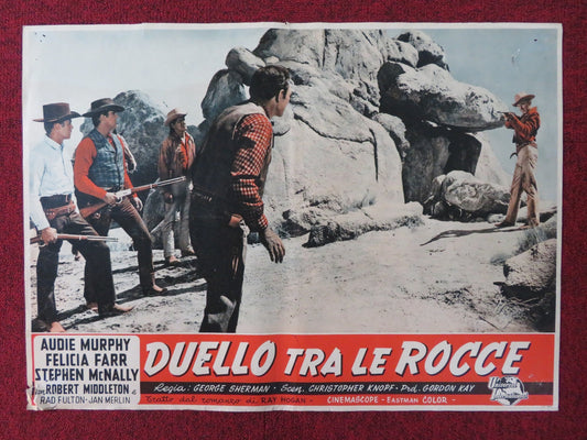 HELL BENT FOR LEATHER / DUELLO TRA LE ROCCE - D ITALIAN FOTOBUSTA POSTER 1969 Rendezvous Cinema Movie posters