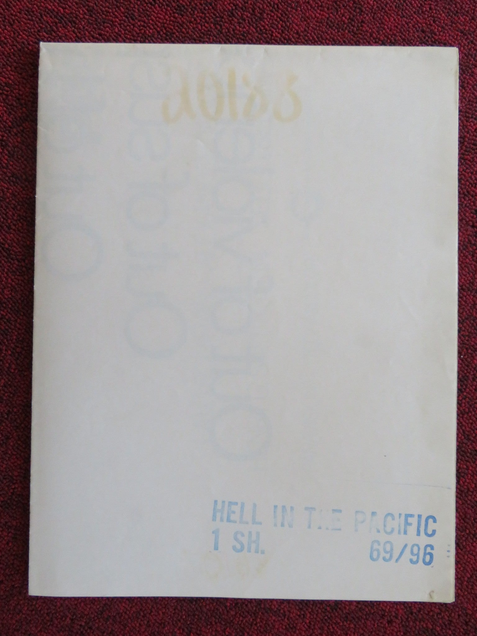 HELL IN THE PACIFIC FOLDED US ONE SHEET POSTER LEE MARVIN TOSHIRO MIFUNE 1969 Rendezvous Cinema Movie posters