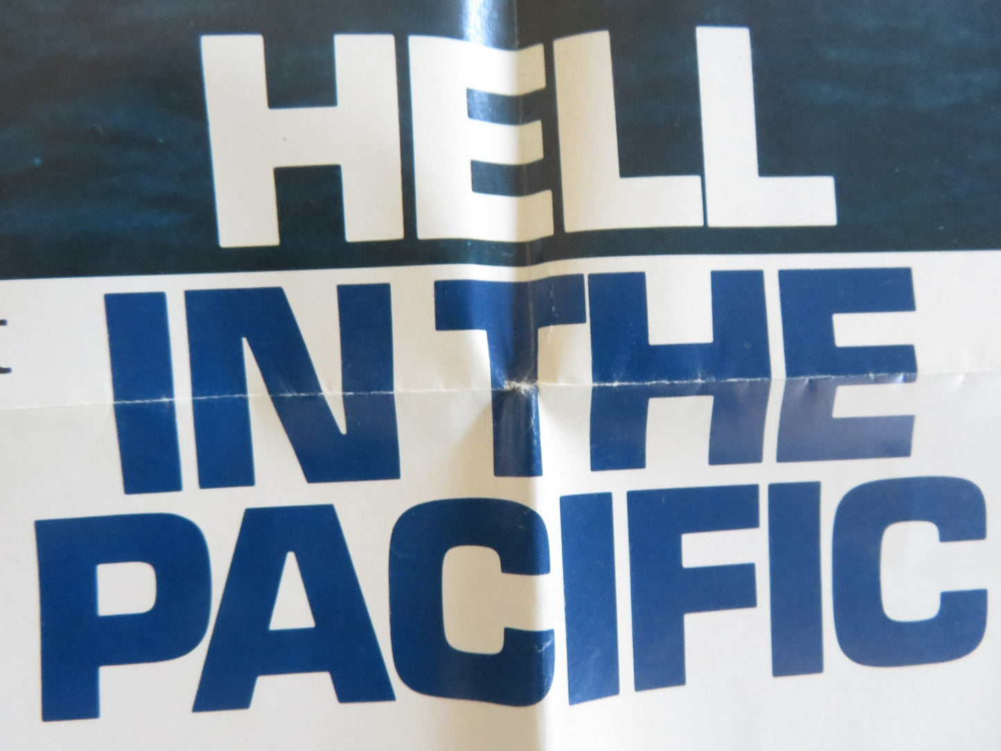 HELL IN THE PACIFIC FOLDED US ONE SHEET POSTER LEE MARVIN TOSHIRO MIFUNE 1969 Rendezvous Cinema Movie posters