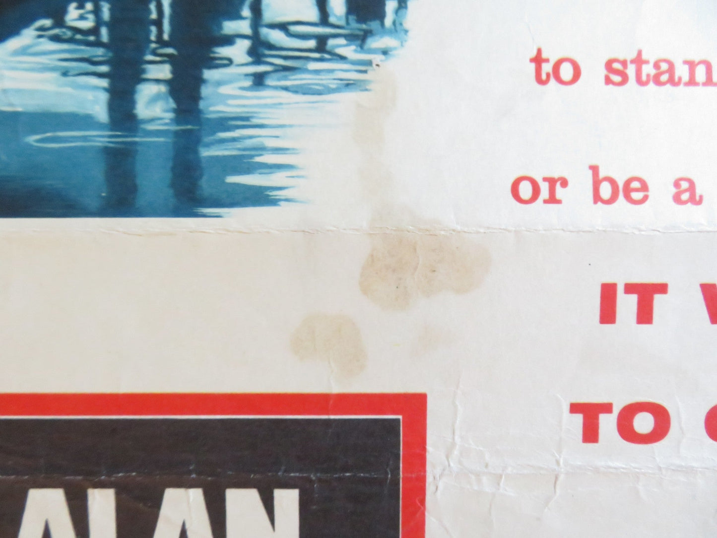 HELL ON FRISCO BAY US INSERT (14"x 36") POSTER ALAN LADD EDWARD G. ROBINSON 1956 Rendezvous Cinema Movie posters