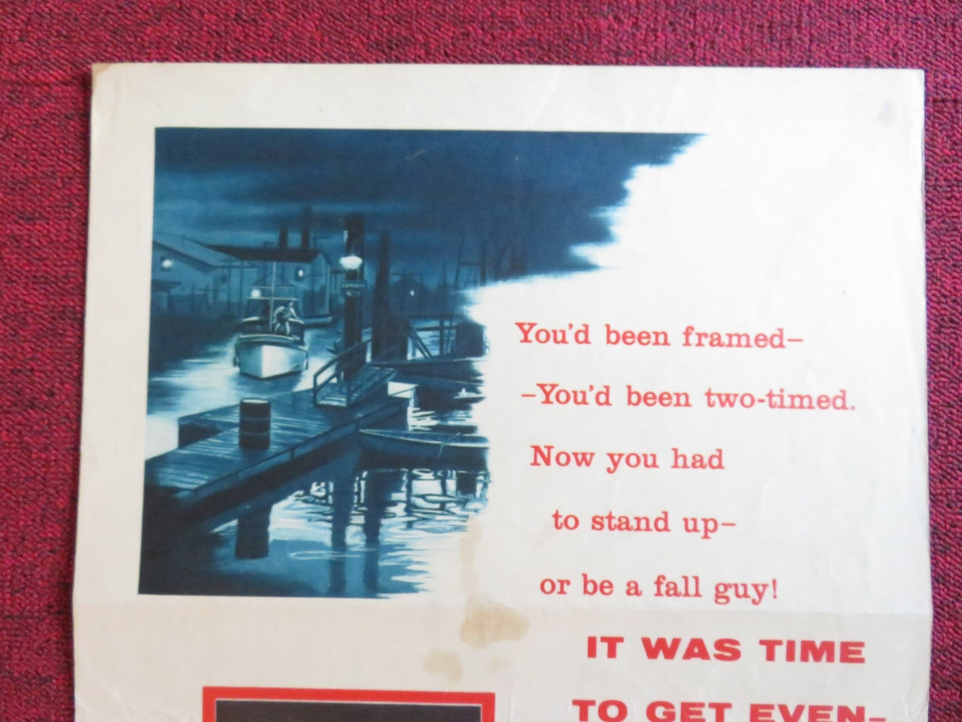 HELL ON FRISCO BAY US INSERT (14"x 36") POSTER ALAN LADD EDWARD G. ROBINSON 1956 Rendezvous Cinema Movie posters