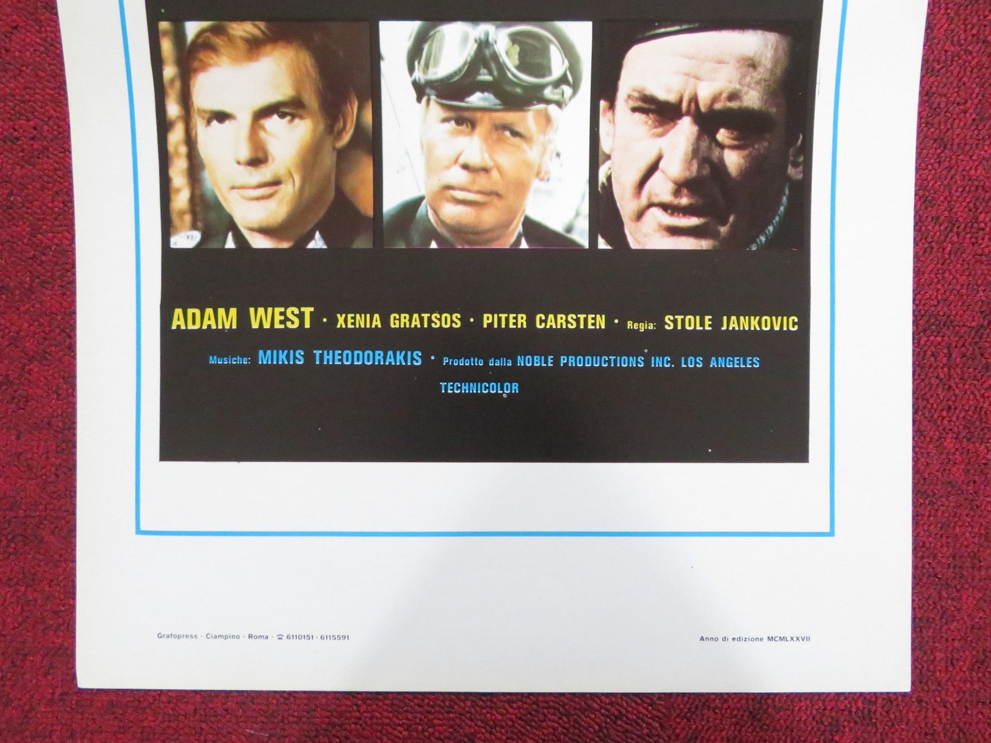 HELL RIVER ITALIAN LOCANDINA POSTER ROD TAYLOR ADAM WEST 1977 Rendezvous Cinema Movie posters