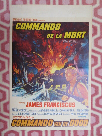 HELLBOATS BELGIUM (21"x 14) POSTER JAMES FRANCISCUS 1970 Movie posters