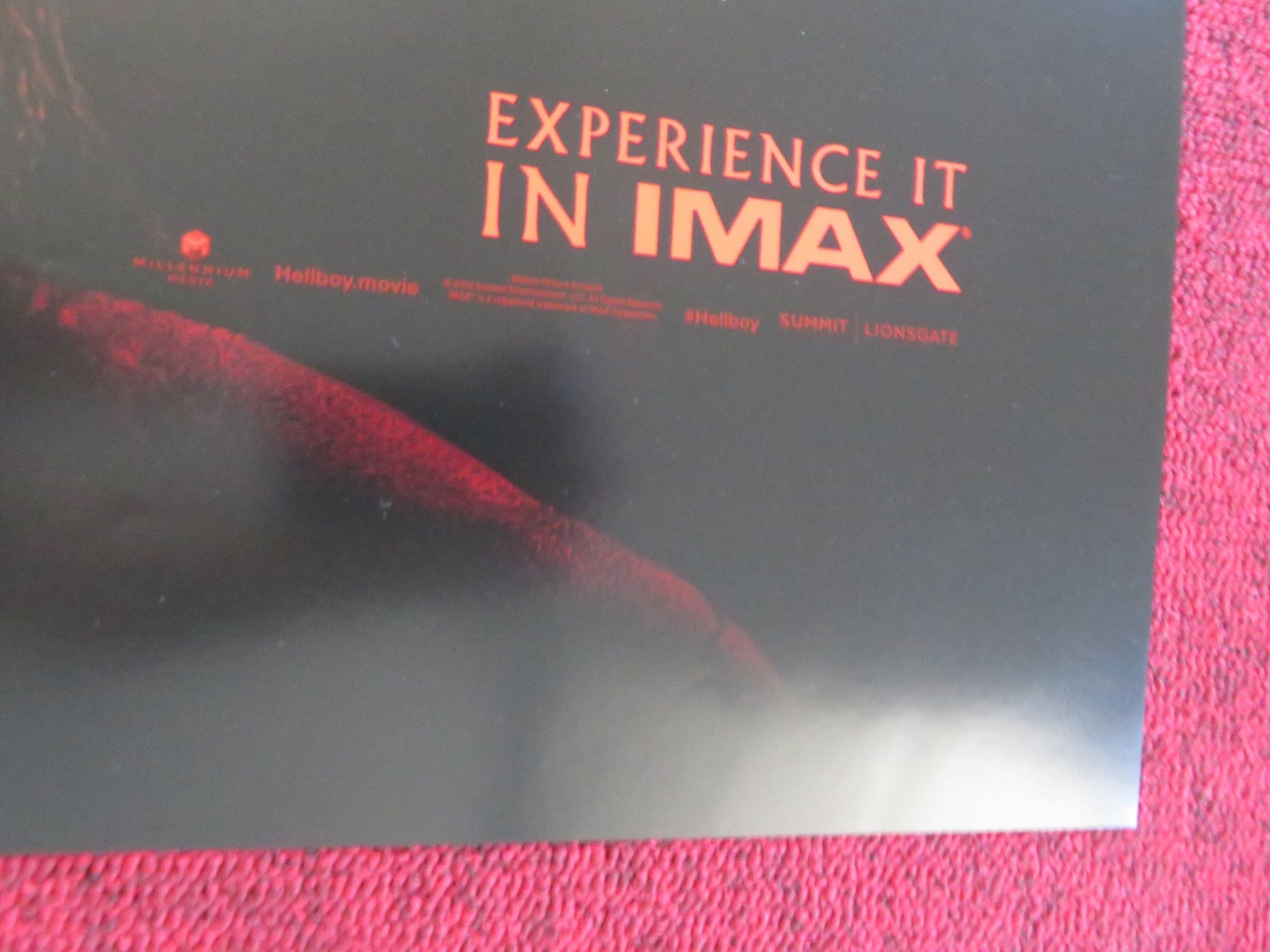 HELLBOY US ONE SHEET ROLLED POSTER MARK STANLEY BRIAN GLEESON 2019 Rendezvous Cinema Movie posters