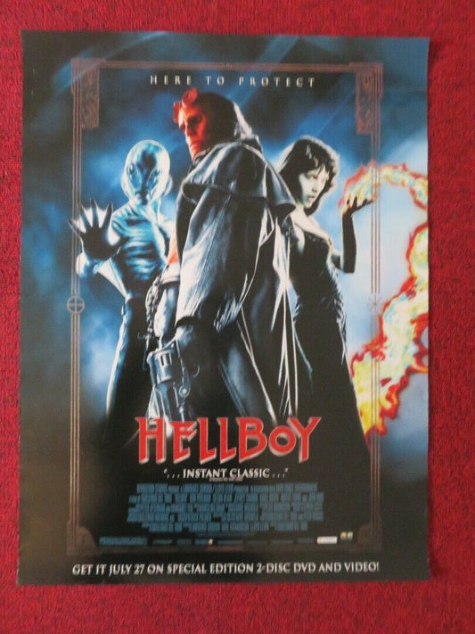 HELLBOY US ROLLED (24"x18") POSTER RON PERLMAN JOHN HURT 2004 Movie posters