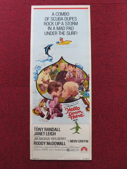 HELLO DOWN THERE US INSERT (14"x 36") POSTER TONY RANDALL JANET LEIGH 1969 Rendezvous Cinema Movie posters