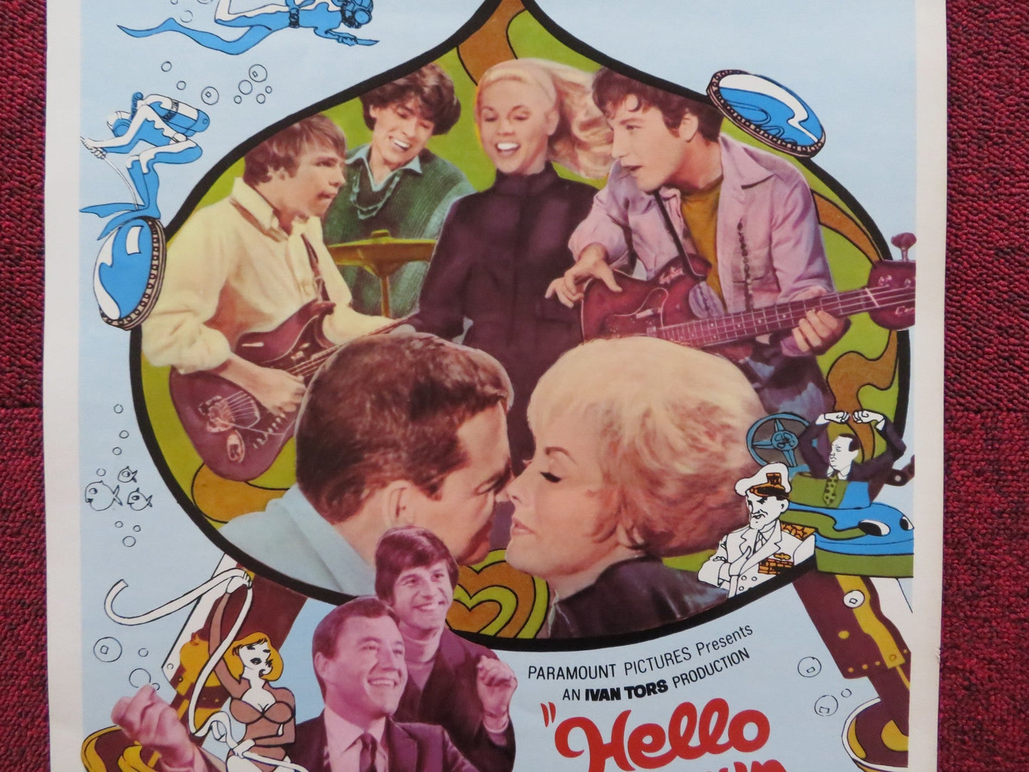 HELLO DOWN THERE US INSERT (14"x 36") POSTER TONY RANDALL JANET LEIGH 1969 Rendezvous Cinema Movie posters