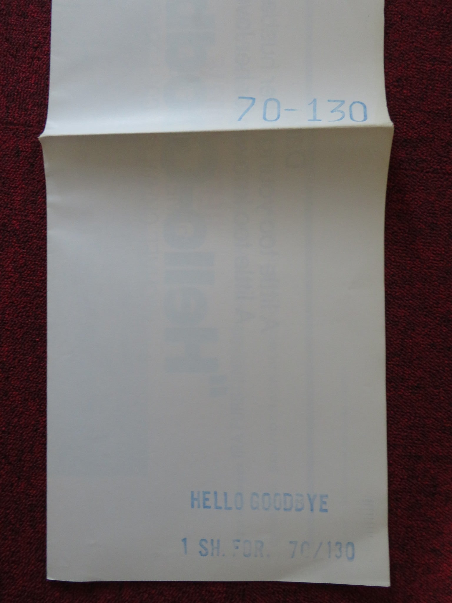 HELLO GOODBYE FOLDED US ONE SHEET POSTER MICHAEL CRAWFORD CURT JURGENS 1970 Rendezvous Cinema Movie posters