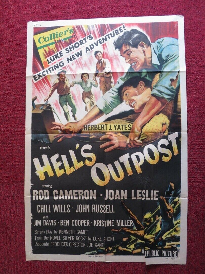 HELL'S OUTPOST US ONE SHEET POSTER ROD CAMERON JOAN LESLIE 1955 Movie posters